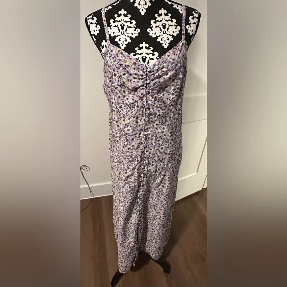 SO Button Front Floral Sleeveless Maxi Cami Junior’s Dress - Picture 5 of 11